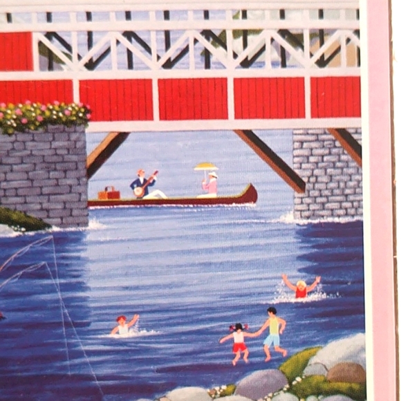 TCG Artist Series 1000 Piece Puzzle " Sunday at the Covered Bridge" - Picture 6 of 10